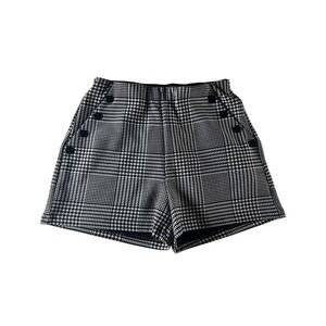 Free Haven Women's Houndstooth Shorts High Waist‎ Button Accent - Size M
